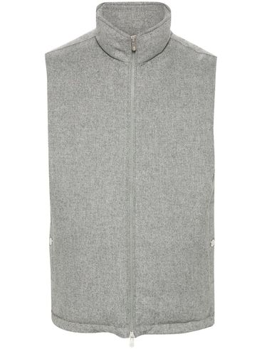 BRUNELLO CUCINELLI - High-neck wool vest