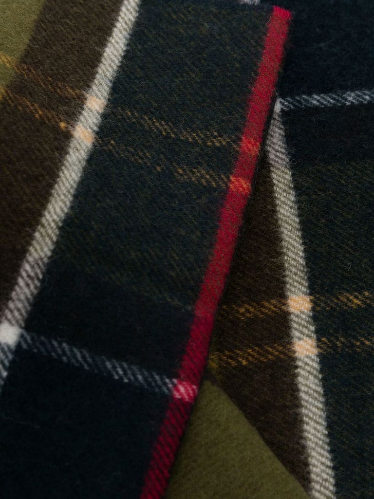 Shop Barbour Plaid Wool Blend Scarf In Multicolour