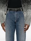 Jeans slim in cotone a vita media