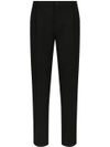 Slim-fit tailored wool trousers