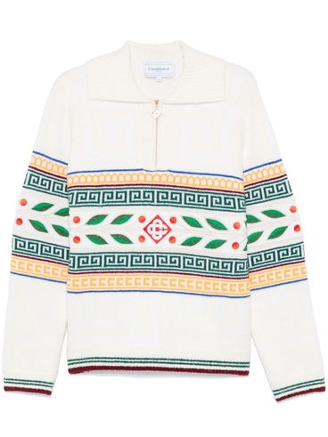 CASABLANCA - Wool sweater with embroidery