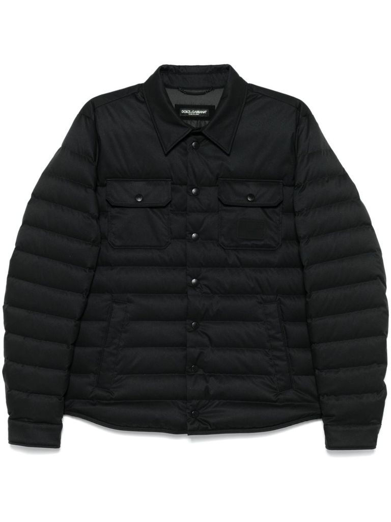 Shop Dolce & Gabbana Quilted And Padded Puffer Jacket In Black