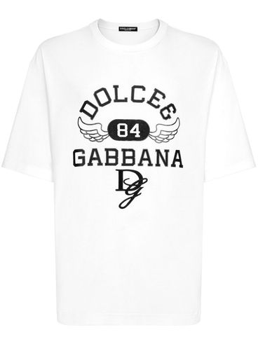 DOLCE & GABBANA - T-shirt in cotone con stampa logo