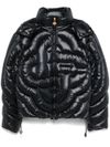 Short shiny quilted puffer jacket