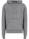 Wool and cashmere sweatshirt with hood.