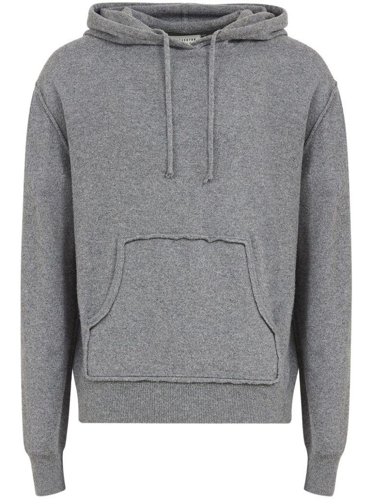 Shop Maison Margiela Wool And Cashmere Sweatshirt With Hood. In Grey