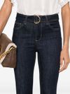 Flared jeans with belt