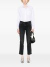 "Cropped flared cotton jeans"