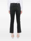 "Cropped flared cotton jeans"