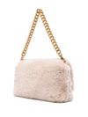 LaPuffy beige fur shoulder bag