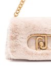 LaPuffy beige fur shoulder bag