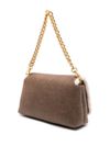 LaPuffy brown shoulder bag with fur