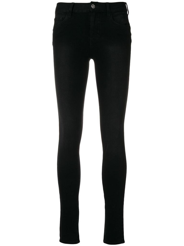 Shop Liu •jo Skinny Cotton Jeans In Black