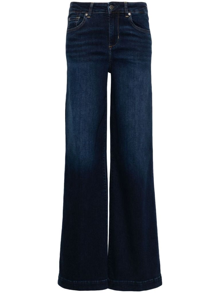 Shop Liu •jo Loose-fitting Cotton Jeans In Blue