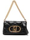 LaPuffy black quilted shoulder bag