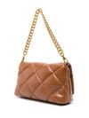 LaPuffy brown quilted shoulder bag