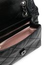 Faux leather crossbody bag with ruffles