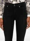 Stretch cotton jeans with rhinestones