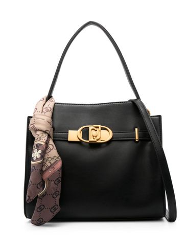 LIU JO - Black tote bag with scarf