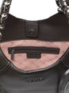 Faux leather handbag with logo