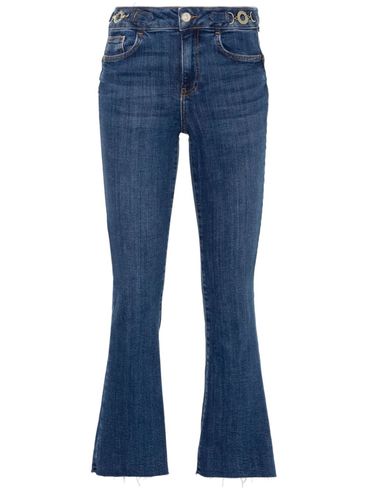 Flared cotton jeans