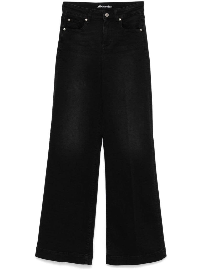 Shop Liu •jo Loose-fitting Cotton Jeans In Black