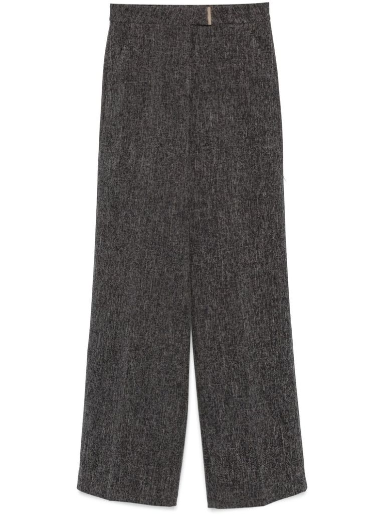 Shop Liu •jo High-waisted Flared Pants In Grey