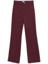 Flared cotton pants