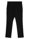 Stretch pants with pressed crease