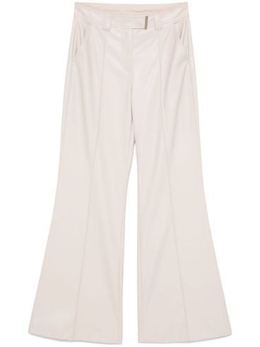 Faux leather wide-leg pants