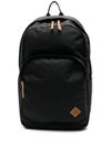 Canvas backpack with logo patch