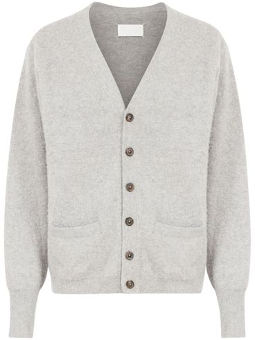 Cardigan in cashmere con tasche