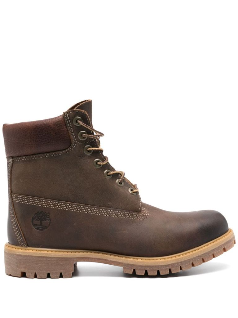 Shop Timberland Anfibi Premium 6-inch In Camoscio In Brown