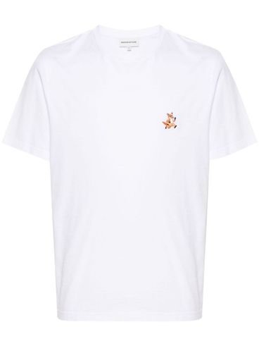 T-shirt in cotone con ricamo logo