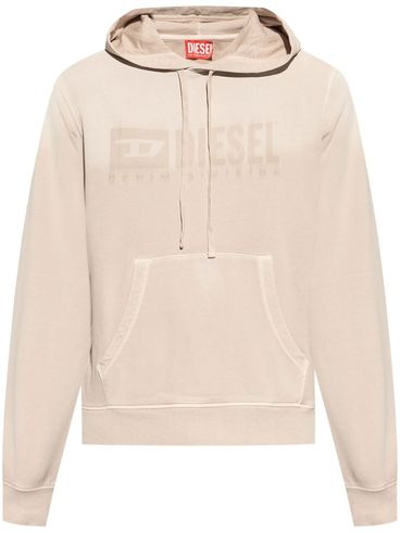 DIESEL - Hooded cotton sweatshirt with logo