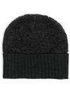 mm6 maison margiela - Virgin wool beanie with ribbed inserts