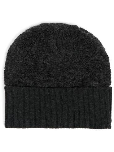 MM6 MAISON MARGIELA - Virgin wool beanie with ribbed inserts