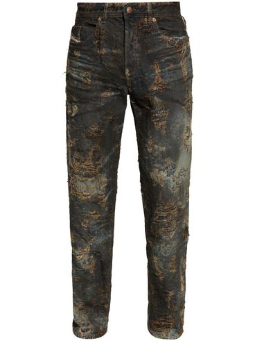 DIESEL - D-FINITIVE jeans in cotton with a worn effect