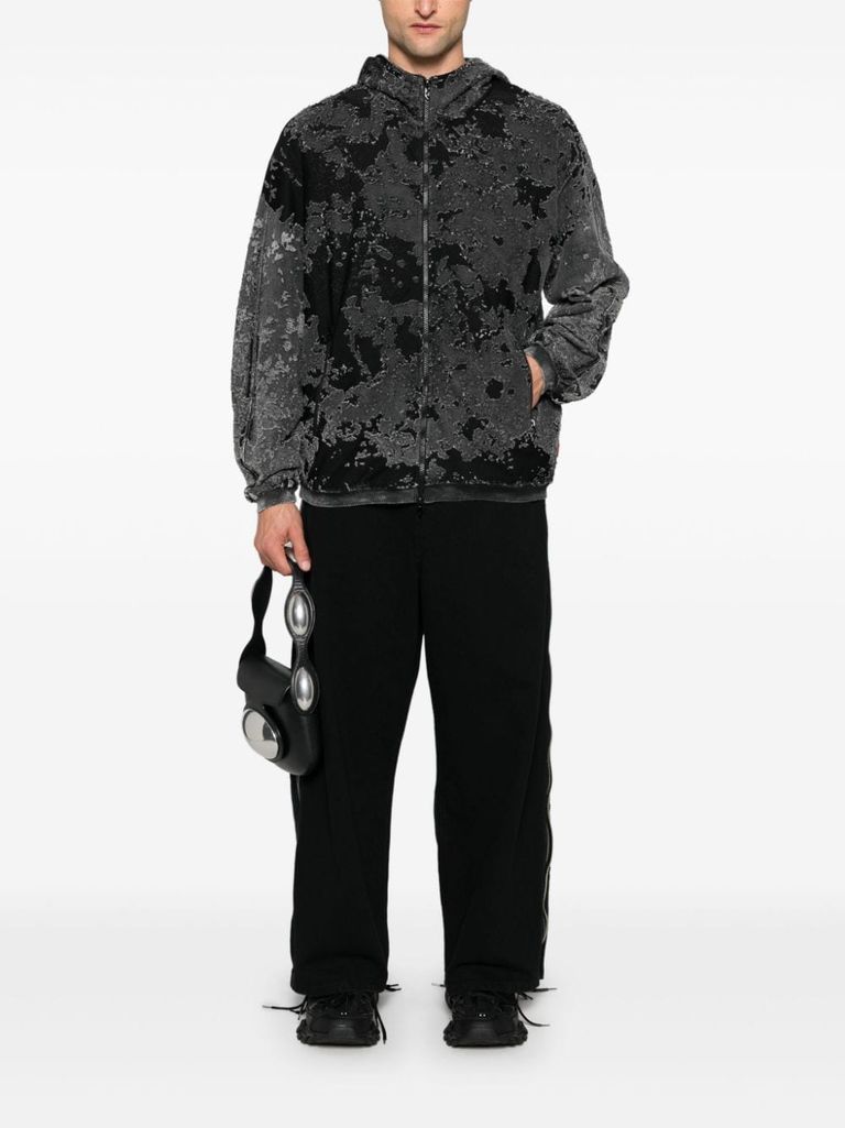 ★VIP★DIESEL★S-Irta hoodie in cotton with a worn effect S-Irta hoodie in cotton with a worn effect