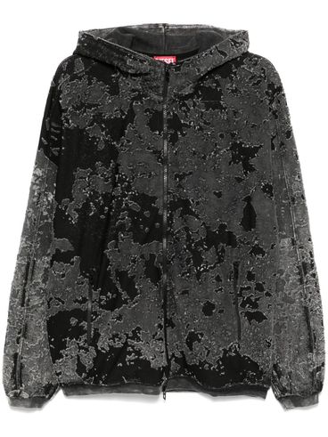 DIESEL - S-Irta hoodie in cotton with a worn effect