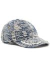 diesel - Cappello da baseball in denim con strappi