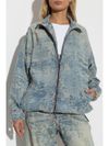 D-Krap cotton denim-effect jacket