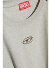 T-shirt in cotone grigio con logo