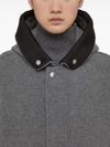 Wool parka with hood