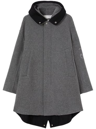 JIL SANDER - Parka in lana con cappuccio