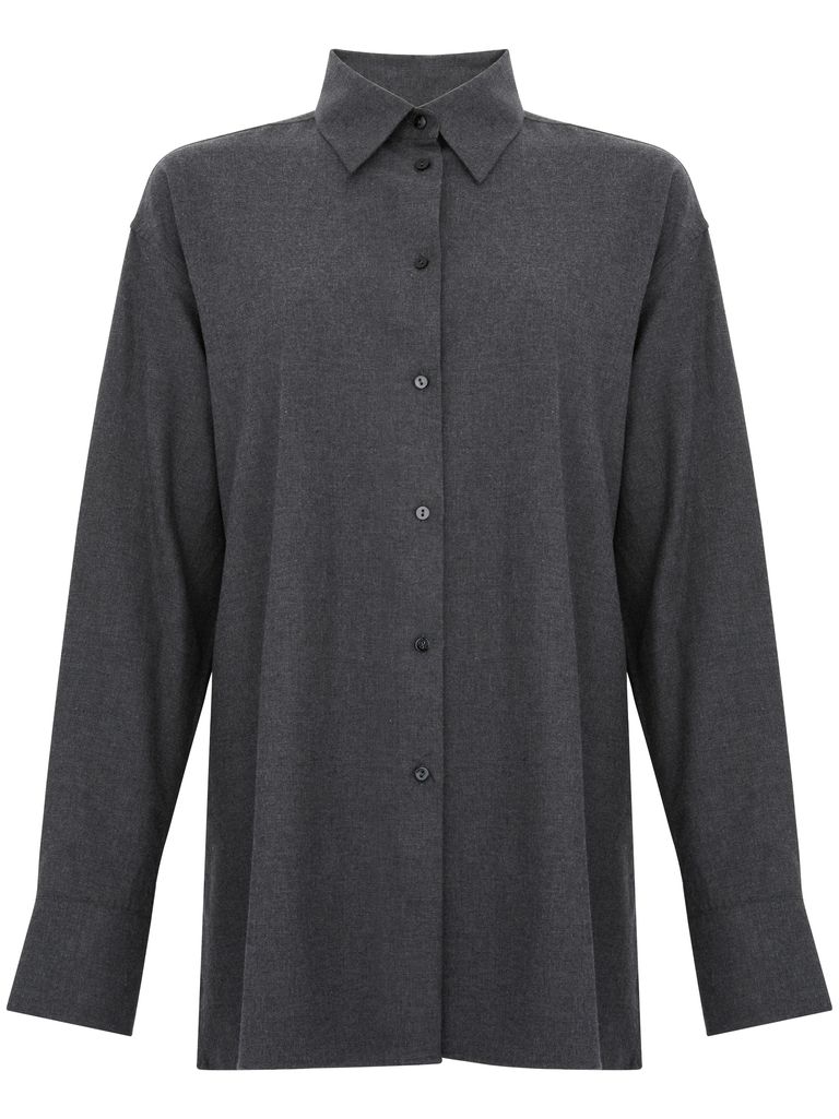 Shop Xacus Jessye Cotton Shirt In Grey