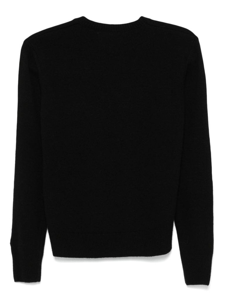 Shop Mc2 Saint Barth New Queen Sweater In Wool In Black