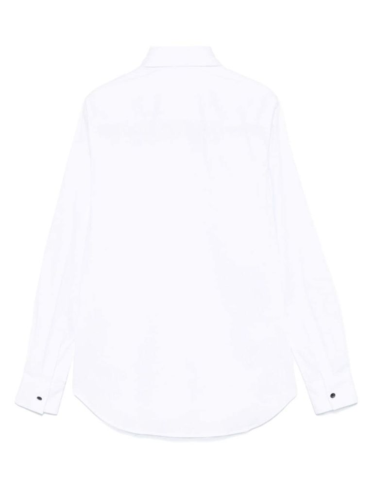 Shop Xacus Nina Cotton Shirt In White