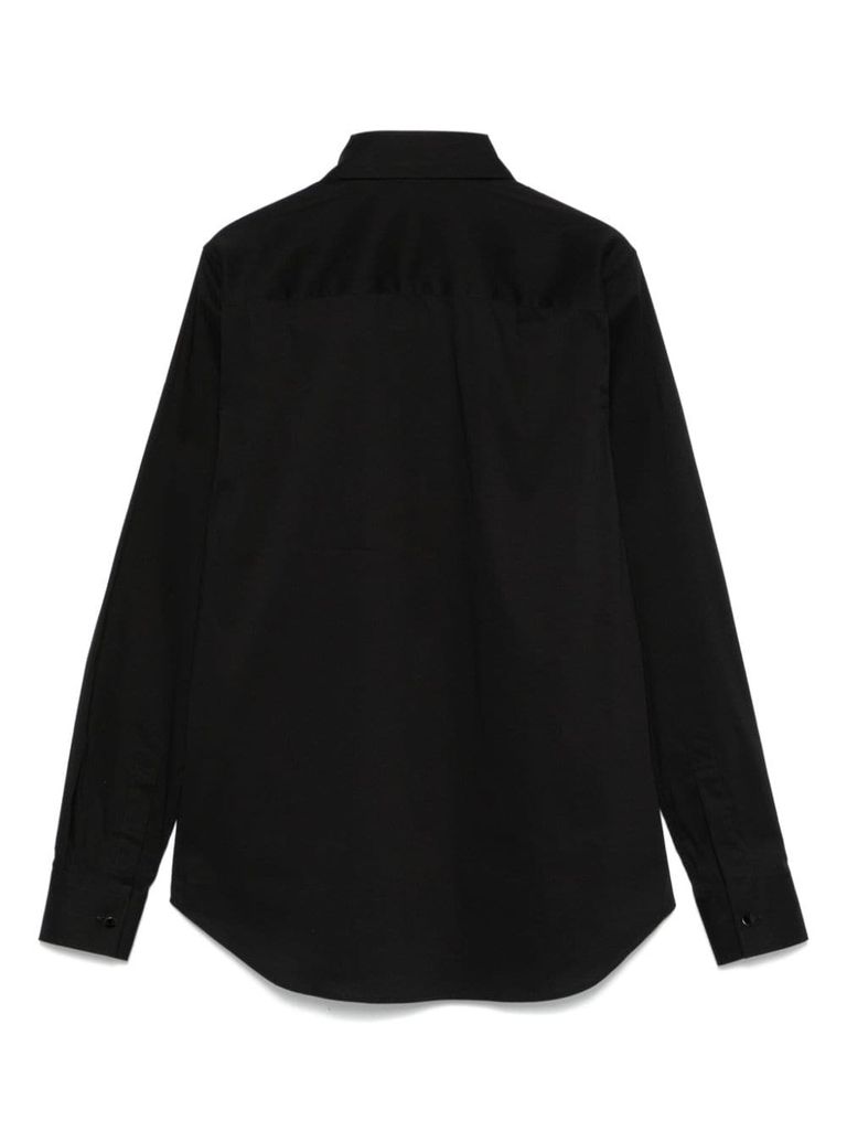 Shop Xacus Nina Cotton Shirt In Black