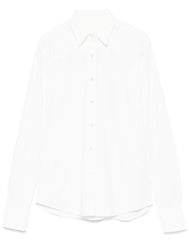 Shop Xacus Stretch White Cotton Shirt